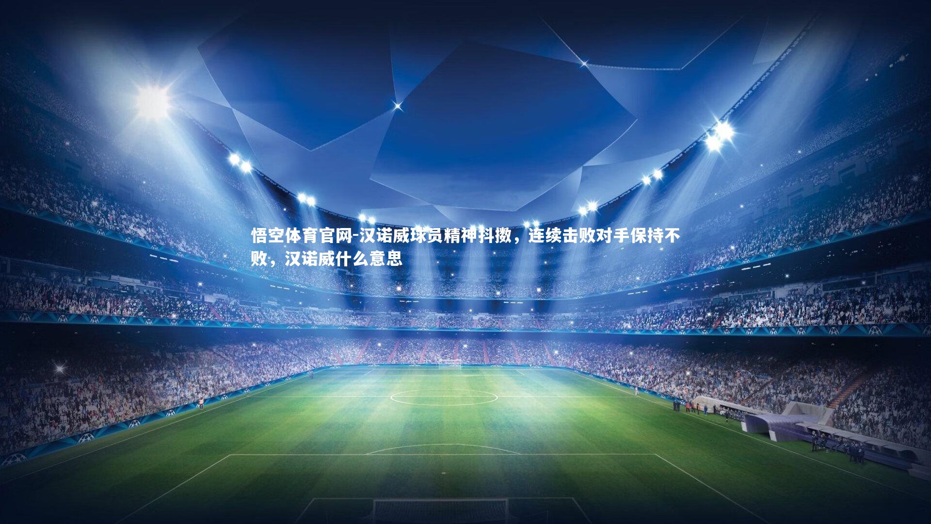 汉诺威球员精神抖擞,连续击败对手保持不败,汉诺威什么意思